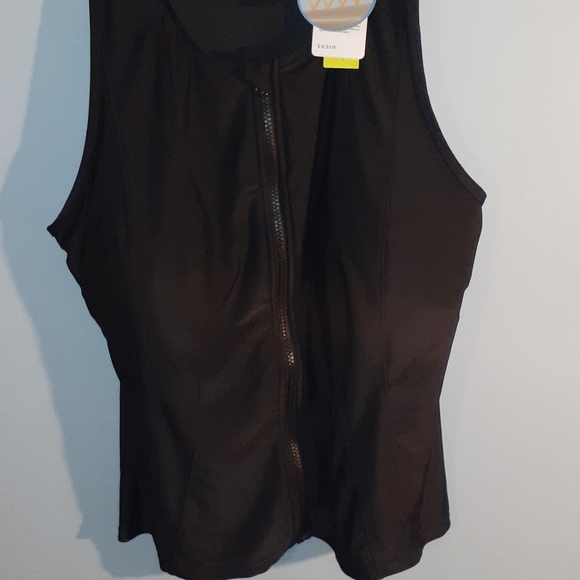 NWT Tsla Black Performance Tank Top Plus Size 3x - Picture 2 of 8